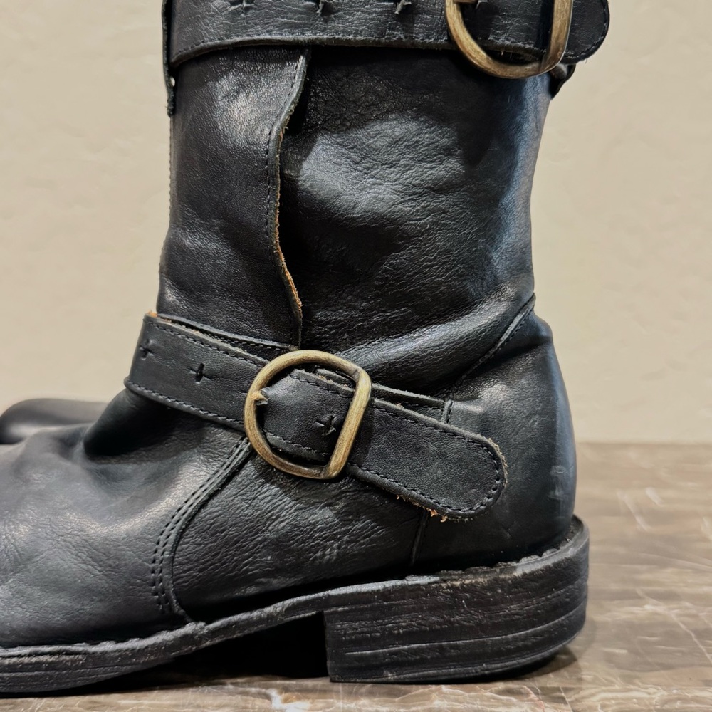Fiorentini & Baker Eternity Black Leather Biker Boots - Picture 3 of 14